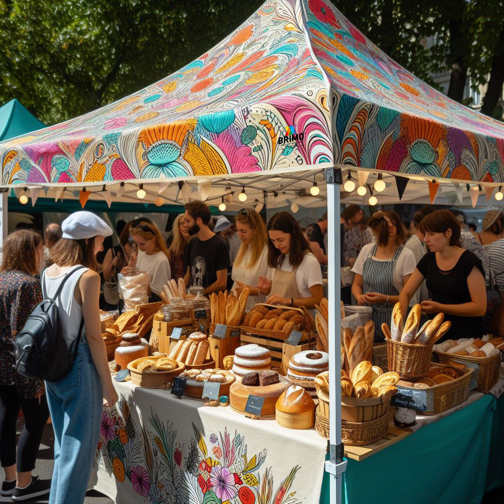Tente pliante pour événements de promotion économique